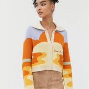 House of Sunny Day Tripper Jacquard Cardigan, Size 4